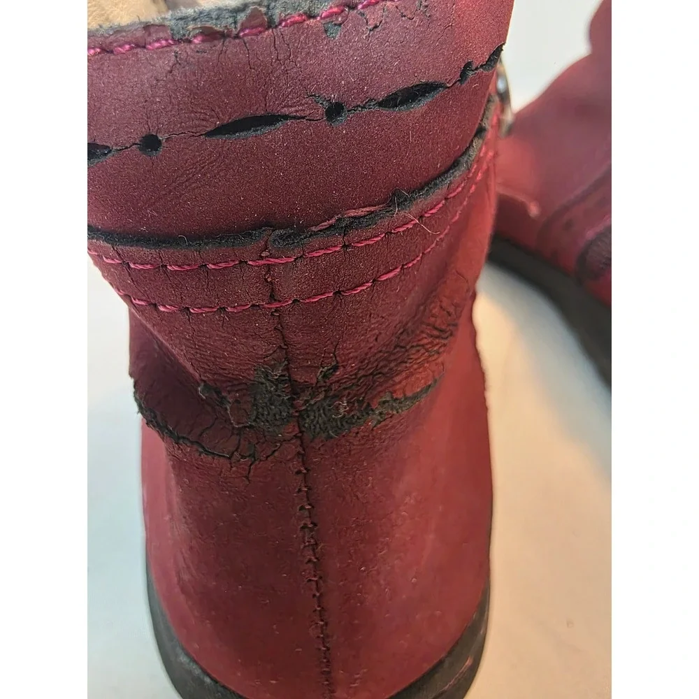 JBU by Jambu Juno Burgundy Vegan Leather Laser Cut Ankle Boots JB19JNO03 Mens 7M
